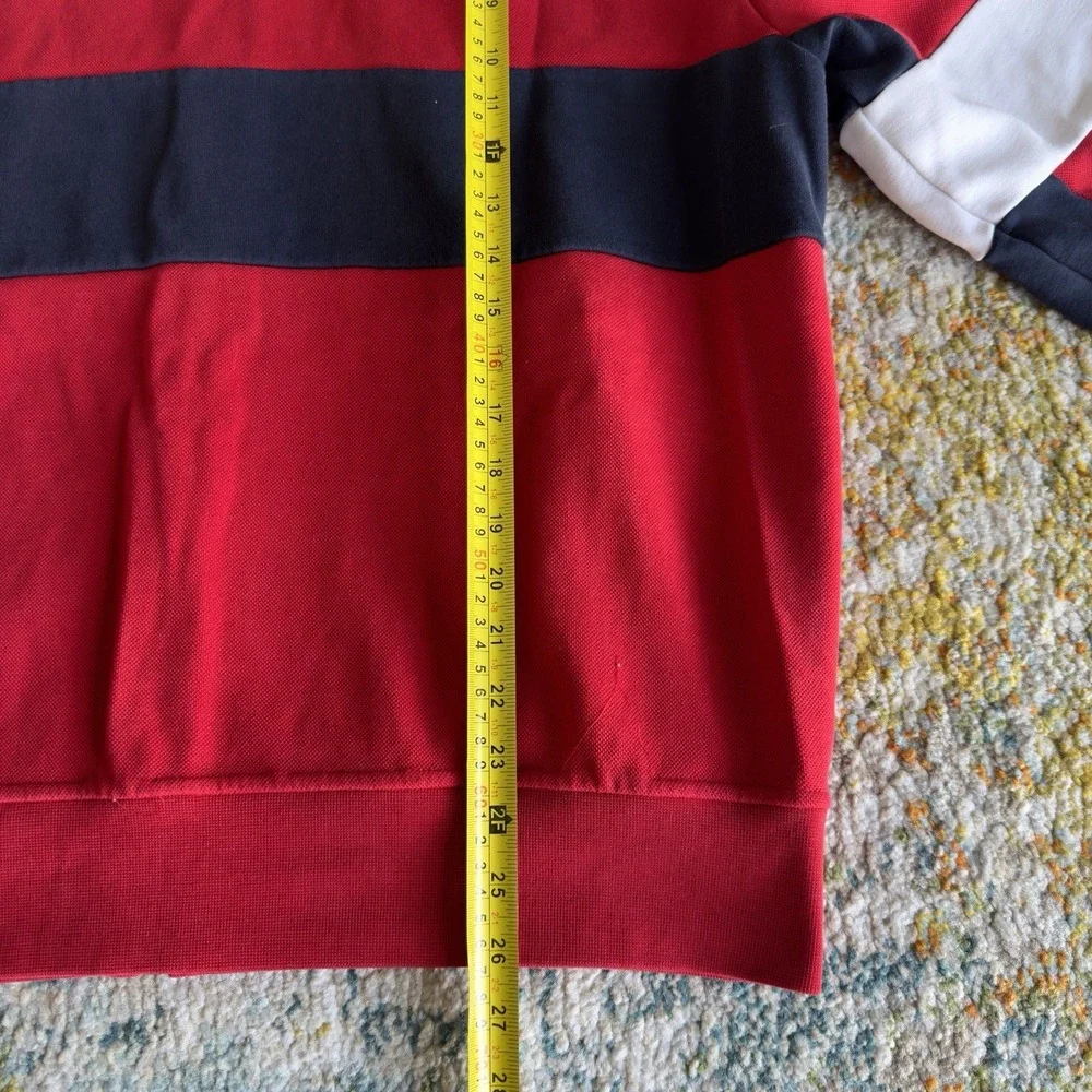 Polo Ralph Lauren Colorblock Full Zip Track Jacket Red Navy Size L